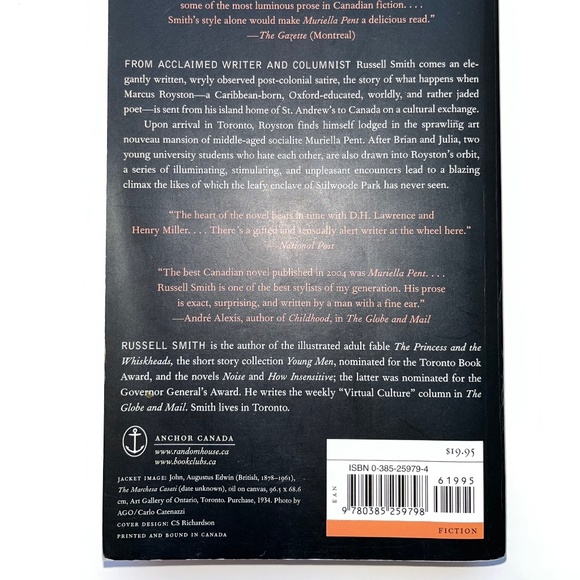 Novel, Muriella Pent, by Russell Smith, 2004 (Canadian literature,in paperback). - Picture 5 of 6